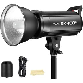 Godox SK400IIV Strobe Light Speedlight, 400Ws GN65 5700K 2.4G Photo Professional Monolight Flash with Bowens Mount for Photography Studio Shooting,10W Modeling Lamp
