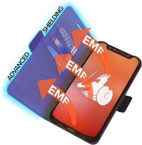 حافظة DefenderShield EMF للحماية و5G مضادة للإشعاع لهاتف iPhone 12/12 Pro - حافظة RFID Blocking EMF Shield قابلة للفصل أرجواني in Kuwait
