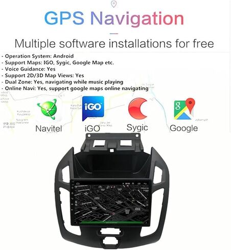 9" Android 13 Double Din Car Stereo w/Wireless Carplay Android Auto for Ford Transit Connect 2014-2018 IPS Car Audio Receiver w/WiFi GPS Bluetooth AHD Backup Camera Mic,SWC/AV in/FM/AM Radio Receiver in Saudi Arabia