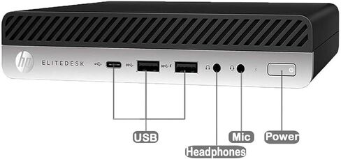 كمبيوتر مكتبي صغير HP Prodesk 600 G3، كور الجيل السادس i5-6500T 3.1 جيجا هرتز، ذاكرة الوصول العشوائي 16 جيجا، 256 جيجا SSD، لوحة مفاتيح سلكية RGB، واي فاي، بلوتوث، Windows10 Pro (متجدد) in Kuwait