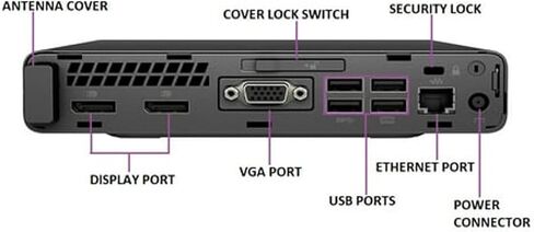 كمبيوتر مكتبي صغير HP Prodesk 600 G3، كور الجيل السادس i5-6500T 3.1 جيجا هرتز، ذاكرة الوصول العشوائي 16 جيجا، 256 جيجا SSD، لوحة مفاتيح سلكية RGB، واي فاي، بلوتوث، Windows10 Pro (متجدد) in Kuwait
