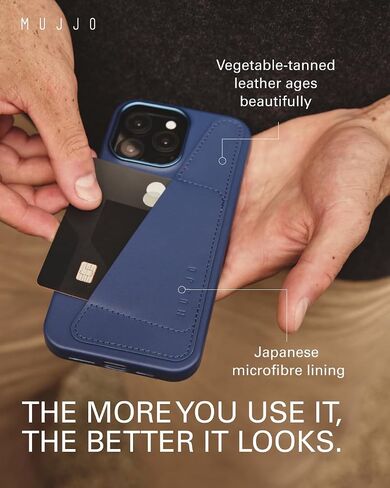 Mujjo Leather Phone Case - Fits iPhone 16 Pro Max - MagSafe Compatible - Premium European Leather - Enhanced Phone & Camera Lens Protection - Crafted with Recycled Material - Slim Profile Tan in Saudi Arabia