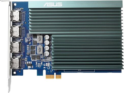 بطاقة رسومات ASUS NVIDIA GeForce GT 730 (PCIe 2.0، ذاكرة GDDR5 سعة 2 جيجابايت، 4 منافذ HDMI، تصميم بفتحة واحدة، تبريد سلبي) in Kuwait