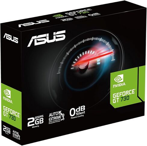 بطاقة رسومات ASUS NVIDIA GeForce GT 730 (PCIe 2.0، ذاكرة GDDR5 سعة 2 جيجابايت، 4 منافذ HDMI، تصميم بفتحة واحدة، تبريد سلبي) in Kuwait