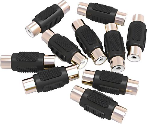 جاكوبس بارتس RCA أنثى إلى أنثى محول فيديو صوتي للفونو، مكبر الصوت، كابل RCA، مكبر للصوت (10 عبوات) in Saudi Arabia
