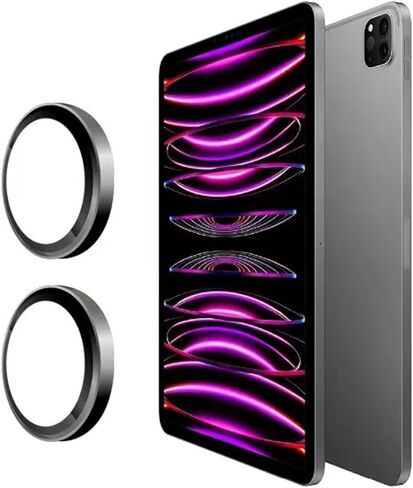 واقي شاشة زجاجي مقوى لجهاز iPad Pro 2020 و2021 و2022 - متوافق مع iPad Pro 11" و12.9" - أسود in Kuwait