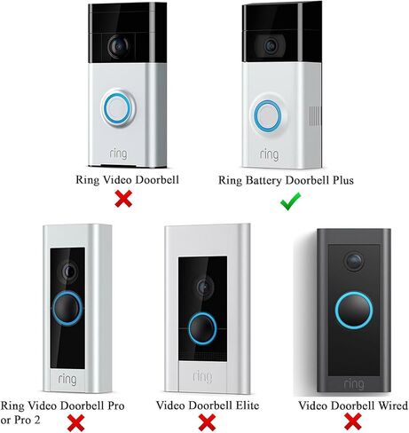 Baaletc Silicone Skin Case Compatible with Ring Battery Doorbell Plus Cover with Sun Glare, UV & Weather Protection Skin Doorbell Case in Saudi Arabia