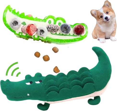 Refillable Plush Catnip Cat Toy, Alligator Cat Treat Toy, Crinkle Cat Kicker Cuddle Pillow Toy for Indoor Cats, Cat Enrichment Toy with 12 Natural Catnip Bags and Silvervine Stick in Kuwait