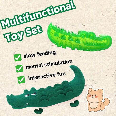 Refillable Plush Catnip Cat Toy, Alligator Cat Treat Toy, Crinkle Cat Kicker Cuddle Pillow Toy for Indoor Cats, Cat Enrichment Toy with 12 Natural Catnip Bags and Silvervine Stick in Kuwait