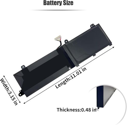 بطارية الكمبيوتر المحمول 73Wh PC50BAT-3 متوافقة مع مفتاح Schenker 15 Comet Lake Key 15 Gaming CLEVO PC50DN2 PC50S THUNDEROBOT 911 P1 EUROCOM RX315 NH57AF1 SYSTEM76 Oryx PRO 6 [11.4 فولت 6220 مللي أمبير في الساعة 3 خلايا] in Kuwait