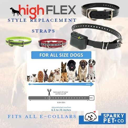 حزام بديل بإبزيم دوار عالي المرونة مقاس 1 بوصة من Sparky Pet مع حلقة "D" - برتقالي نيون in Saudi Arabia