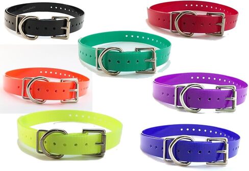 حزام بديل بإبزيم دوار عالي المرونة مقاس 1 بوصة من Sparky Pet مع حلقة "D" - برتقالي نيون in Saudi Arabia