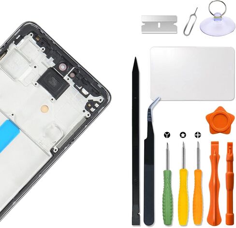 بديل شاشة Samsung Galaxy A52s 5G INCELL لهاتف Samsung A528 A528B A528B/DS A528N شاشة LCD تعمل باللمس مجموعة رقمية سوداء مع إطار (ليست وظيفة بصمة الإصبع) in Saudi Arabia