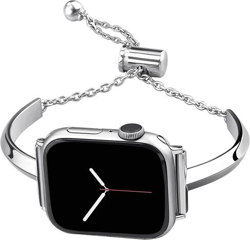 Secbolt Stainless Steel Band Compatible with Apple Watch Band 38mm 40mm 41mm 42mm 44mm 45mm 46mm 49mm iWatch SE Series 10 9 8 7 6 5 4 3 2 1, Slim Versatile Bangle Bracelet for Women in Saudi Arabia