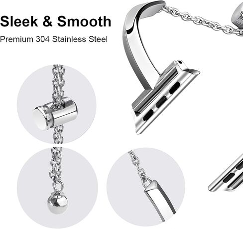 Secbolt Stainless Steel Band Compatible with Apple Watch Band 38mm 40mm 41mm 42mm 44mm 45mm 46mm 49mm iWatch SE Series 10 9 8 7 6 5 4 3 2 1, Slim Versatile Bangle Bracelet for Women in Saudi Arabia