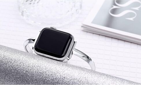 Secbolt Stainless Steel Band Compatible with Apple Watch Band 38mm 40mm 41mm 42mm 44mm 45mm 46mm 49mm iWatch SE Series 10 9 8 7 6 5 4 3 2 1, Slim Versatile Bangle Bracelet for Women in Saudi Arabia