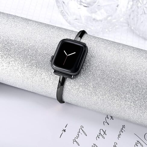 Secbolt Stainless Steel Band Compatible with Apple Watch Band 38mm 40mm 41mm 42mm 44mm 45mm 46mm 49mm iWatch SE Series 10 9 8 7 6 5 4 3 2 1, Slim Versatile Bangle Bracelet for Women in Saudi Arabia