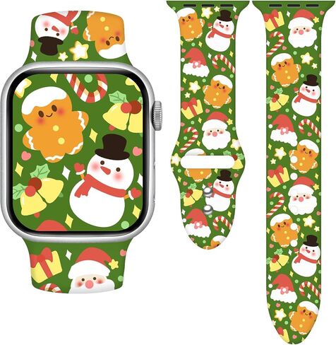 سوار ساعة Holidays متوافق مع Apple Watch Series 10 9 8 7 6 5 4 3 Ultra SE للنساء والرجال، حزام بديل لساعة iWatch 38 مم 40 مم 41 مم 42 مم 44 مم 45 مم 46 مم 49 مم in Saudi Arabia
