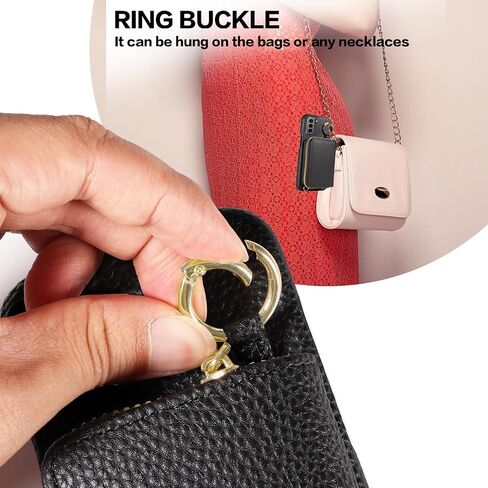 Wallet Case for Samsung Galaxy S22 Plus S22+ 5G with Shoulder Strap Ring Buckle, Zipper Flip Organ Purse, Credit Card Holder Stand Full Body Phone Cover for S22+5G S22plus 22S + S 22 22+ Black in Saudi Arabia
