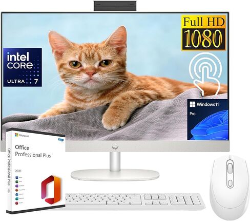 كمبيوتر HP الكل في واحد بشاشة تعمل باللمس مقاس 27 بوصة - مع ترخيص Microsoft Office مدى الحياة، Intel Ultra 7-155U (حتى 4.8 جيجا هرتز)، ذاكرة الوصول العشوائي DDR5 سعة 64 جيجابايت، SSD 2 تيرابايت، شاشة Micro-Edge ثلاثية الجوانب، WiFi 6، كاميرا ويب عالية الد in Saudi Arabia