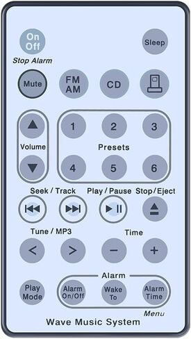 New Remote Control Replacement fit for Bose Wave Sound Touch Music Radio System I II III IV/AM-FM Radio CD MP3 Player AWRCC2 AWRCC3 AWRCC1 AWRCC4 AWRCC6 Wave Music System i in Saudi Arabia