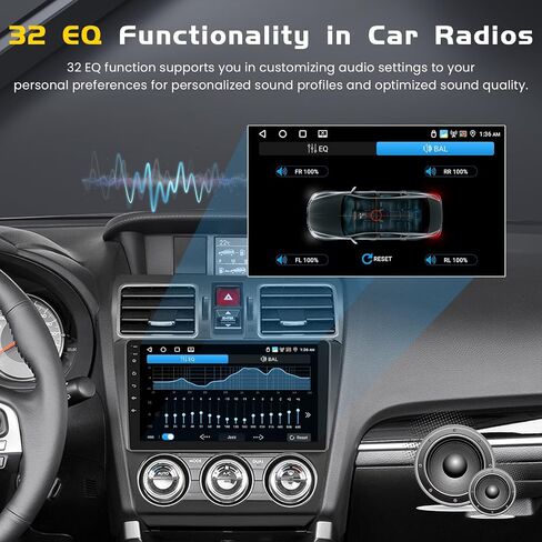4+64G Inefala for Subaru Forester 2013-2017 Android 13 Carplay Stereo مع Carplay Android Auto Head Unit، شاشة لمس 9 بوصة راديو السيارة GPS BT5.0 WiFi FM/RDS EQ Mirror Link SWC كاميرا احتياطية MIC in Saudi Arabia