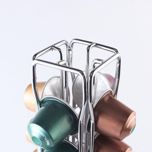 SEVENLINE Coffee Pod Holder Stand Compatible With Nespresso Original Pods Carousel Storage Rack Capsules Organizer For 40 Capsules (Black) in Saudi Arabia
