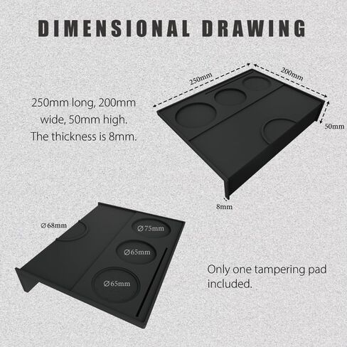 KYONANO Large Tamping Mat, Espresso Tamping Station, 10 * 8 Inch, More Space for Placing Espresso Tools, Food Grade, Heat Resistant and Non-Slip Silicone Coffee Mat, Espresso Accessory for Barista in Saudi Arabia