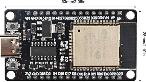 جاكوبس بارتس ESP-WROOM-32 ESP32 ESP-32S لوحة تطوير USB من النوع C 2.4 جيجا هرتز واي فاي وبلوتوث وحدة تحكم دقيقة ثنائية النواة مع هوائي مدمج USB-C in Saudi Arabia