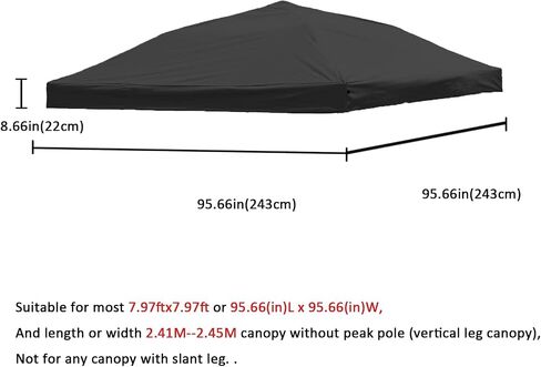 8x8 Canopy Replacement Top, Replacement Canopy Top for 8x8 Pop Up Canopy Tent (Canopy Top Cover Only) White in Kuwait