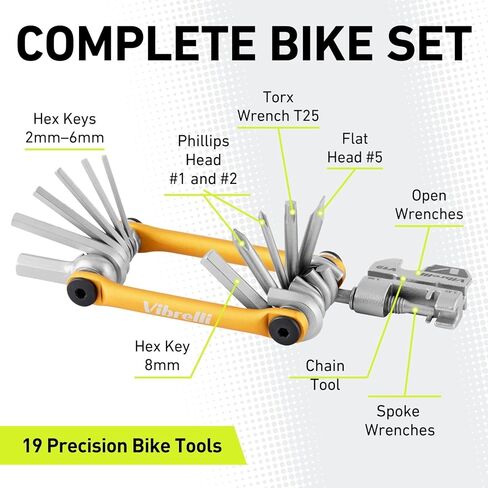 أداة Vibrelli Bike Multi Tool V19 - مع حقيبة حمل - أداة متعددة الأداء للدراجة in Kuwait