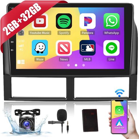 2G+32G Car Radio Stereo for Jeep Grand Cherokee 1999-2004 with Wireless CarPlay Android Auto 9" Android 13 Touch Screen Car Stereo with GPS Navigation WiFi FM AHD Backup Camera in Saudi Arabia