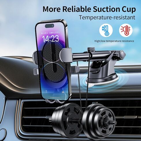 Phone Holder for Your car Suction Phone Mount 3 in 1 Phone car Mount for Dashboard Air Vent Windshield Universal Phone Compatible for iPhone 16 pro max Google etc Superb Cell Phone Stand. in Saudi Arabia