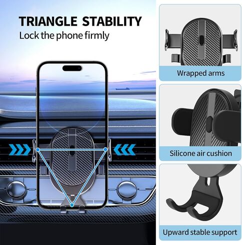 Phone Holder for Your car Suction Phone Mount 3 in 1 Phone car Mount for Dashboard Air Vent Windshield Universal Phone Compatible for iPhone 16 pro max Google etc Superb Cell Phone Stand. in Saudi Arabia