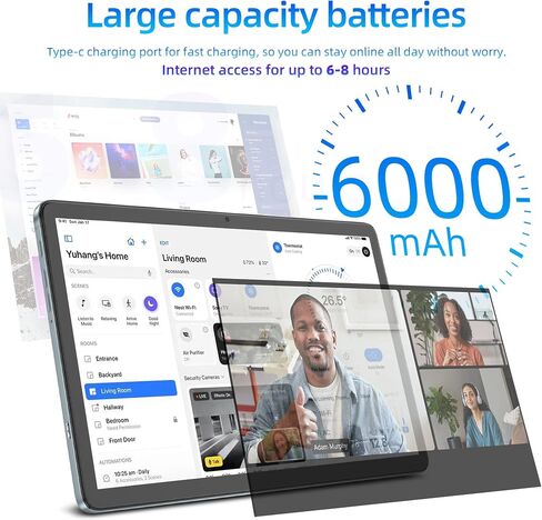 jumper 10 Inch Tablet, Octa-Core Processor, 8GB RAM 128GB Storage, Full HD IPS Touch Screen, Android 12 Tablets with 13+5MP Camera, Stereo Speakers, 6000mAh Battery, 5G WiFi, GPS, BT5.0, Type-C. in Saudi Arabia