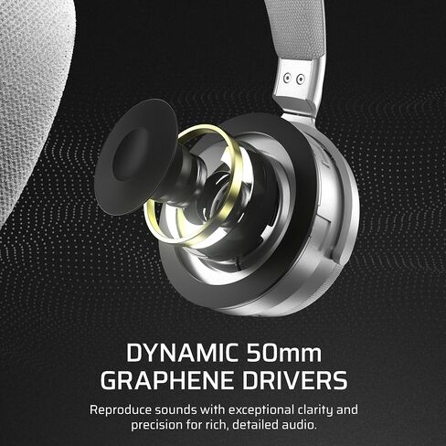 سماعة الألعاب اللاسلكية Corsair Virtuoso MAX - دولبي أتموس، Sonarworks SoundID، 2.4 جيجا هرتز لاسلكي، بلوتوث، إلغاء الضوضاء، ميكروفون متعدد الاتجاهات، برامج تشغيل الجرافين 50 مم، الكمبيوتر الشخصي، PS5 - فضي in Saudi Arabia