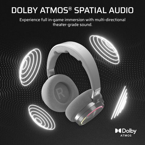 سماعة الألعاب اللاسلكية Corsair Virtuoso MAX - دولبي أتموس، Sonarworks SoundID، 2.4 جيجا هرتز لاسلكي، بلوتوث، إلغاء الضوضاء، ميكروفون متعدد الاتجاهات، برامج تشغيل الجرافين 50 مم، الكمبيوتر الشخصي، PS5 - فضي in Saudi Arabia