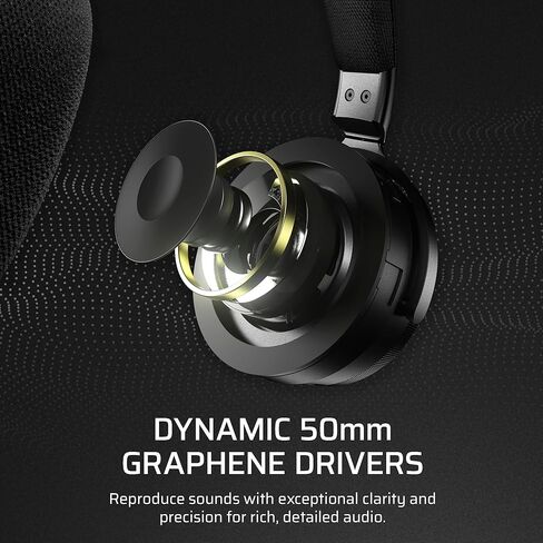 سماعة الألعاب اللاسلكية Corsair Virtuoso MAX - دولبي أتموس، Sonarworks SoundID، 2.4 جيجا هرتز لاسلكي، بلوتوث، إلغاء الضوضاء، ميكروفون متعدد الاتجاهات، برامج تشغيل الجرافين 50 مم، الكمبيوتر الشخصي، PS5 - فضي in Saudi Arabia