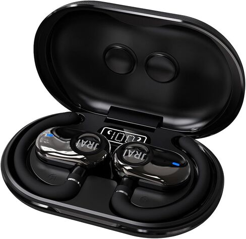 True Open Ear Wireless Headphones,Dual-Axis Design with 45° and 55° Multi-Angle Adjustment,Bluetooth 5.4 Earbuds Lightweight Snug Fit Perfect for Running Hiking Driving (Black, JR02) in Saudi Arabia
