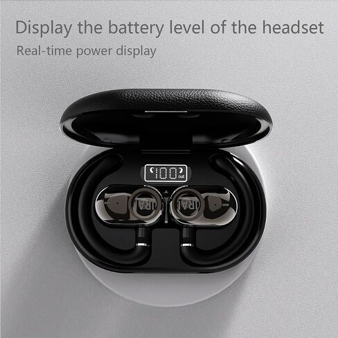 True Open Ear Wireless Headphones,Dual-Axis Design with 45° and 55° Multi-Angle Adjustment,Bluetooth 5.4 Earbuds Lightweight Snug Fit Perfect for Running Hiking Driving (Black, JR02) in Saudi Arabia