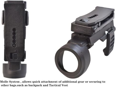 Tactical Flashlight/Baton Holster, Rotatable Duty Belt Flashlight Holder, Suitable for 0.9"-1.2" Diameter Flashlights,21" to 26" Telescopic Baton in Kuwait