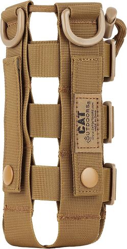 حامل زجاجة مياه من CAT Outdoors MOLLE سعة 40 أونصة - حقيبة زجاجة مياه تكتيكية من MOLLE لحزام حقيبة الظهر، وحقيبة، ومشبك حزام/حلقة - حافظة MOLLE/مرفق حامل لزجاجات المياه Nalgene in Kuwait