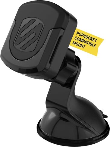 Scosche MMPDVM-SP MagicMount Pop Magnetic Car Dashboard Cell Phone Holder and Vent Mount for Collapsible Phone Grip/Socket, Universal Phone Stand 360° Rotating Head for iPhone and Android Smartphones in Saudi Arabia