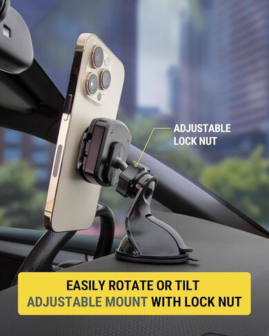Scosche MMPDVM-SP MagicMount Pop Magnetic Car Dashboard Cell Phone Holder and Vent Mount for Collapsible Phone Grip/Socket, Universal Phone Stand 360° Rotating Head for iPhone and Android Smartphones in Saudi Arabia