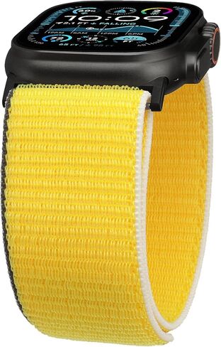 حزام ساعة من نسيج النايلون عريض جدًا متوافق مع ساعة Apple Watch Ultra 49 مم 46 مم 45 مم 44 مم 42 مم 38 مم 40 مم 41 مم، أشرطة رياضية قابلة للتعديل للنساء والرجال in Kuwait