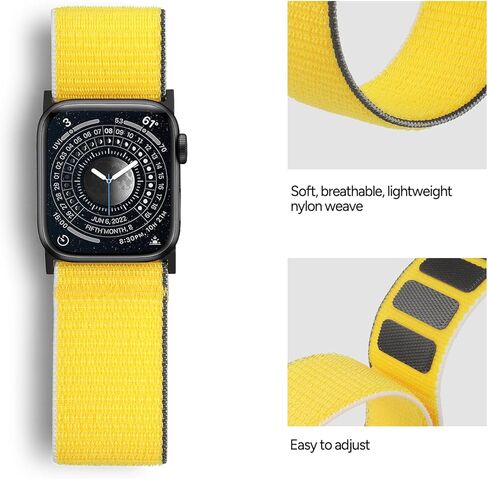 حزام ساعة من نسيج النايلون عريض جدًا متوافق مع ساعة Apple Watch Ultra 49 مم 46 مم 45 مم 44 مم 42 مم 38 مم 40 مم 41 مم، أشرطة رياضية قابلة للتعديل للنساء والرجال in Kuwait