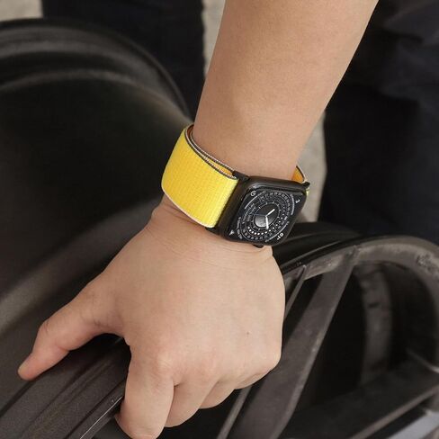 حزام ساعة من نسيج النايلون عريض جدًا متوافق مع ساعة Apple Watch Ultra 49 مم 46 مم 45 مم 44 مم 42 مم 38 مم 40 مم 41 مم، أشرطة رياضية قابلة للتعديل للنساء والرجال in Kuwait