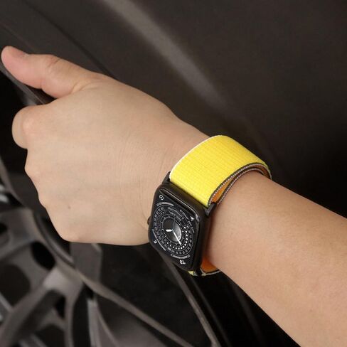 حزام ساعة من نسيج النايلون عريض جدًا متوافق مع ساعة Apple Watch Ultra 49 مم 46 مم 45 مم 44 مم 42 مم 38 مم 40 مم 41 مم، أشرطة رياضية قابلة للتعديل للنساء والرجال in Kuwait