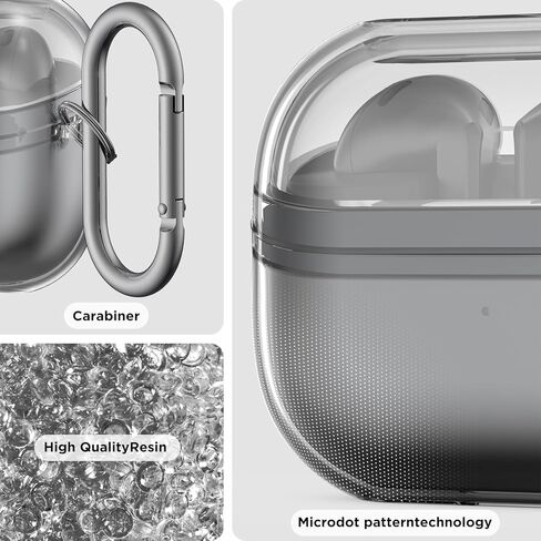 for New Samsung Galaxy Buds 3 Case/Galaxy Buds 3 Pro Case Cover with Cleaner Kit,Soft Silicone Protective Case for Galaxy Buds 3 pro case 2024,Galaxy Buds 3 Accessories with Keychain (Glitter Clear) in Saudi Arabia