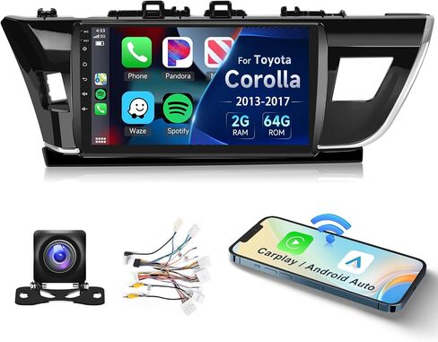 2+64G Car Radio for Toyota Corolla 2013-2017 with Wireless Carplay/Android Auto,Android Car Stereo 10.1Inch Touch Screen GPS Navigation WiFi Bluetooth FM/RDS Mirror Link SWC Backup Camera in Saudi Arabia